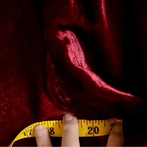 J. Jill Velvet Mother of Pearl Button-Up Burgundy Size PS Festive Party Blouse - Picture 8 of 9